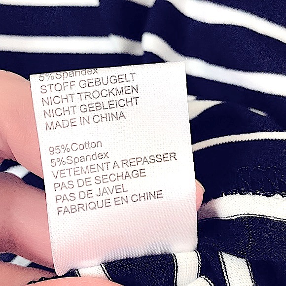 🆕Classy_CHIC »B&W Striped Long »Fit&Flare« »Bell-Sleeves« Stylish Ladies Top LG - Picture 13 of 16